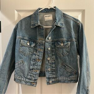 Old Navy Blue Cropped Denim Jacket
